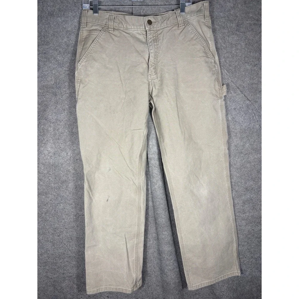 Carhartt Rugged Flex Relaxed Fit Duck Utility Work Pants Tan BN3279-M 34x30